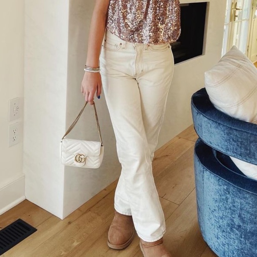 BDG loose straight jeans, ivory